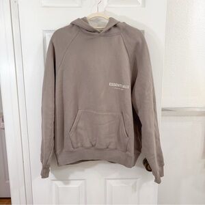 Fear of God Essentials taupe brown hoodie